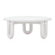 Tildy 39" White Concrete Indoor / Outdoor Round Coffee Table