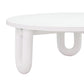 Tildy 39" White Concrete Indoor / Outdoor Round Coffee Table