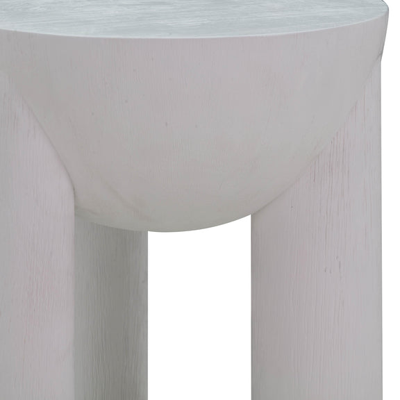 Morse White Wooden Accent Table