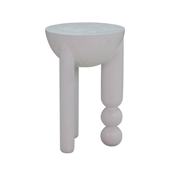 Morse White Wooden Accent Table