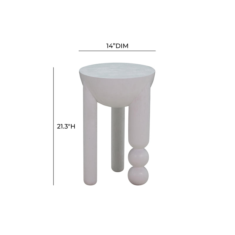 Morse White Wooden Accent Table