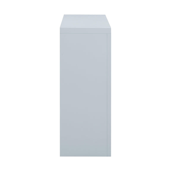 Suzie Pastel Blue & Rattan Console Table