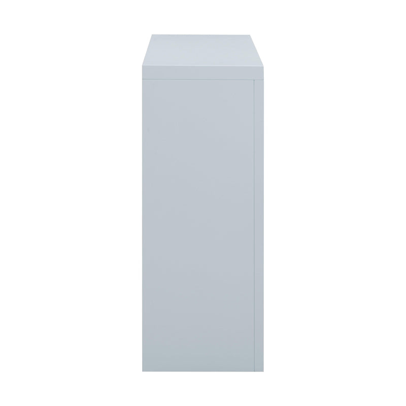 Suzie Pastel Blue & Rattan Console Table