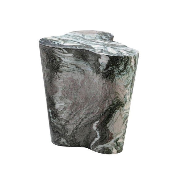 Slab Concrete Indoor/Outdoor Side Table (18"-22") - Grey Marble / Tall