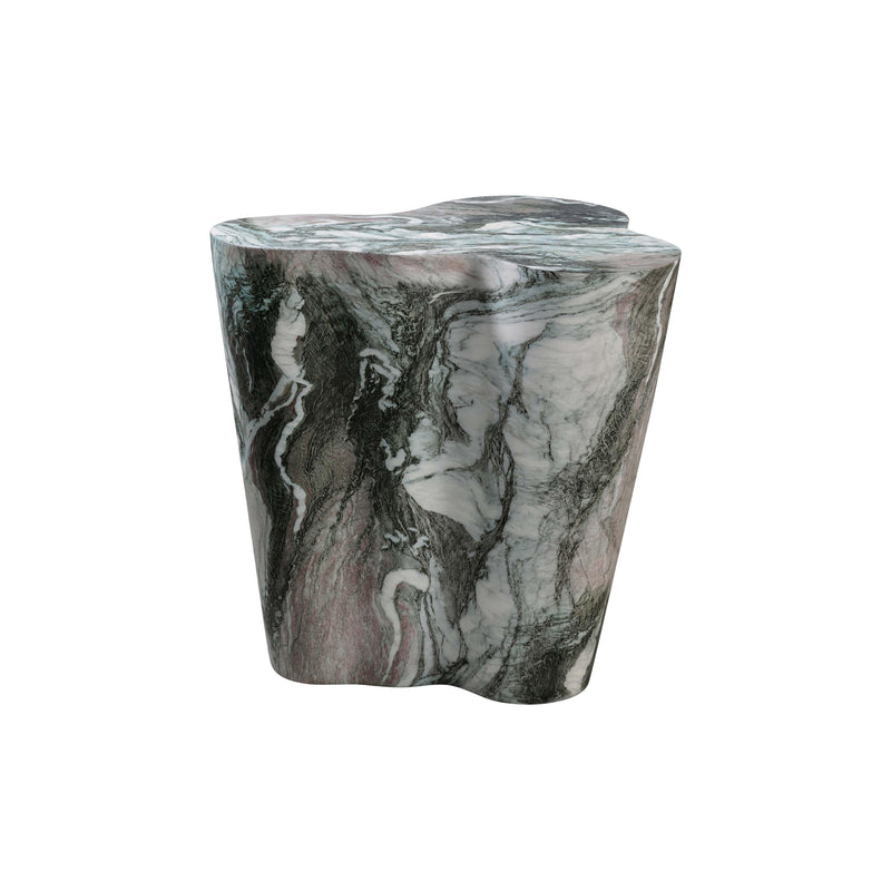 Slab Concrete Indoor/Outdoor Side Table (18"-22") - Grey Marble / Short