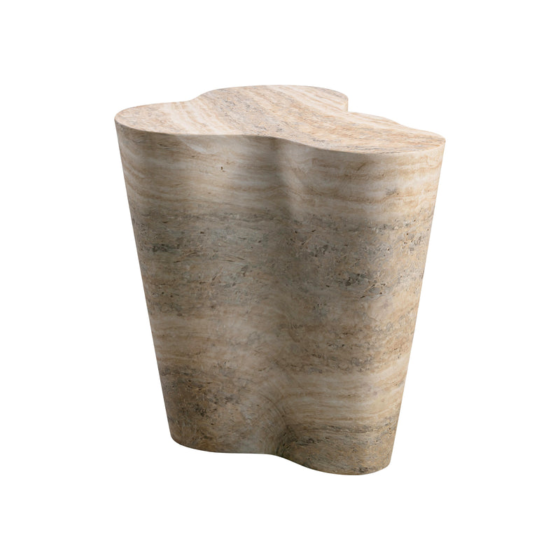 Slab Concrete Indoor/Outdoor Side Table (18"-22") - Travertine / Tall