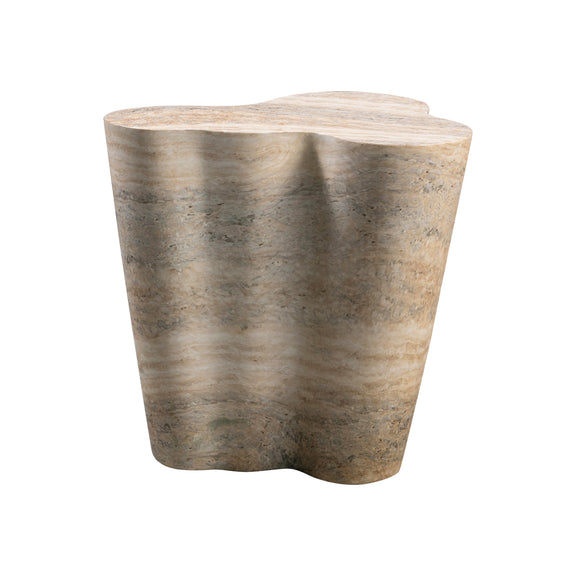 Slab Concrete Indoor/Outdoor Side Table (18"-22") - Travertine / Tall