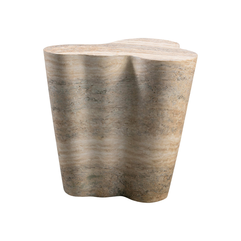 Slab Concrete Indoor/Outdoor Side Table (18"-22") - Travertine / Tall