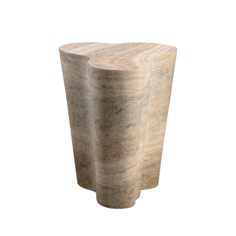 Slab Concrete Indoor/Outdoor Side Table (18"-22") - Travertine / Tall