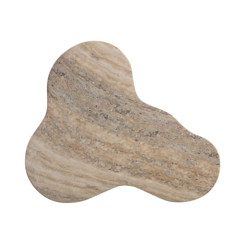 Slab Concrete Indoor/Outdoor Side Table (18"-22") - Travertine / Tall