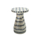 Halio Cream & Blue Checkered Shell Side Table