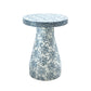 Halio Blue Floral Shell Side Table