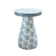 Halio Blue Floral Shell Side Table