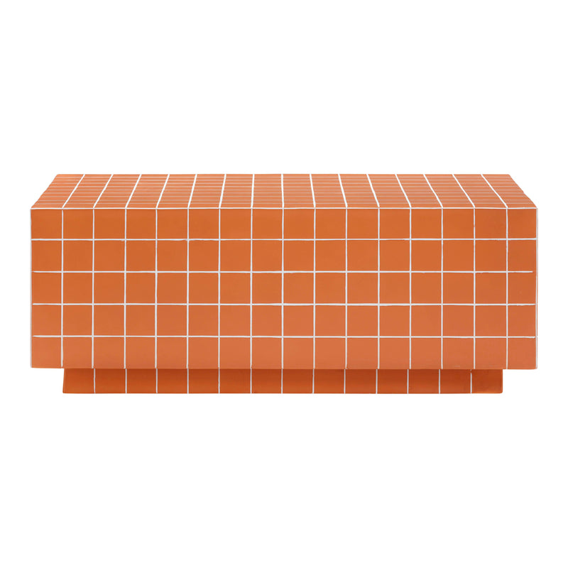 Mixie Brick Orange Tile Indoor / Outdoor Coffee Table