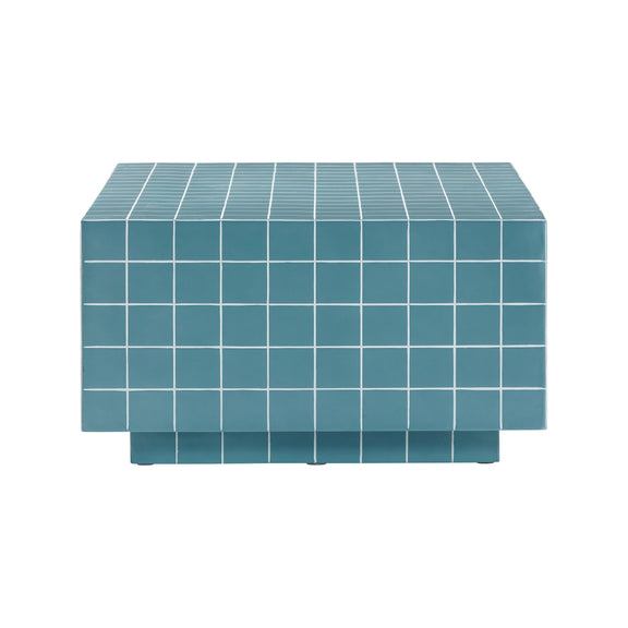 Mixie 39" Tile Indoor/Outdoor Coffee Table - Blue