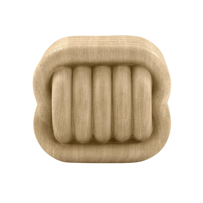 Love Knot Faux Travertine Indoor / Outdoor Accent Stool