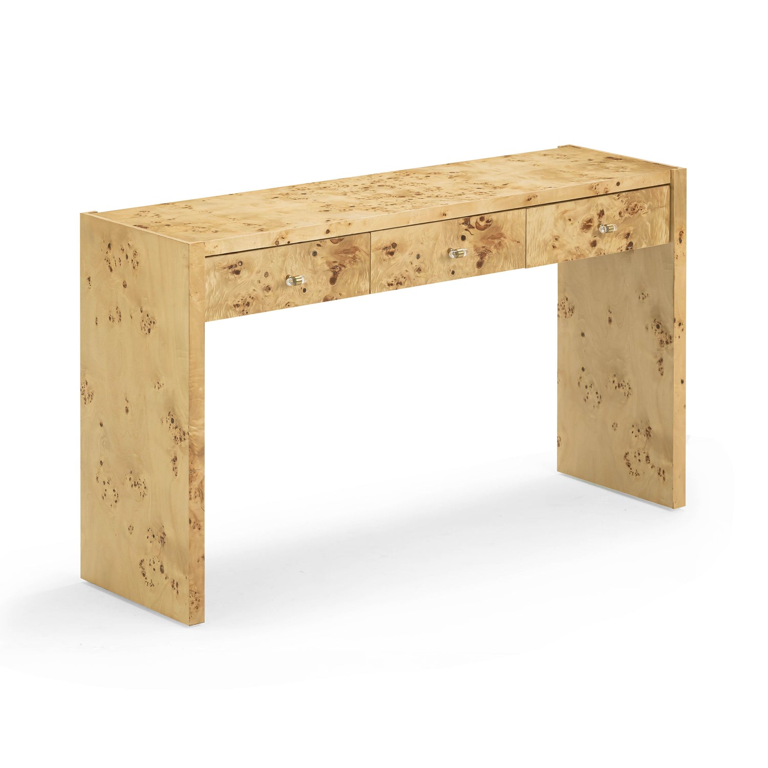 Brandyss Natural Burl Console Table