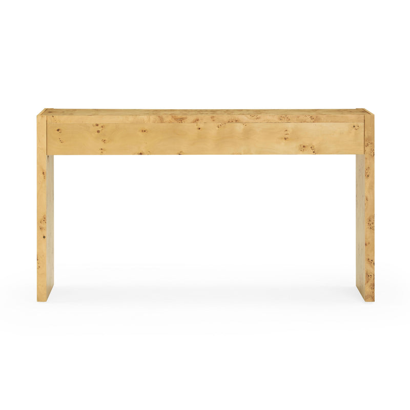 Brandyss Natural Burl Console Table