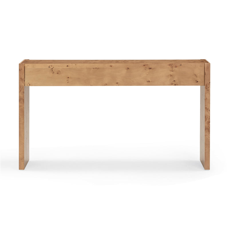 Brandyss Honey Burl Console Table