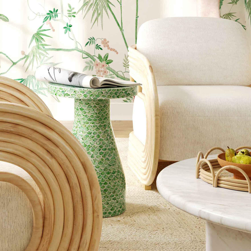 Halio Green Shell Side Table