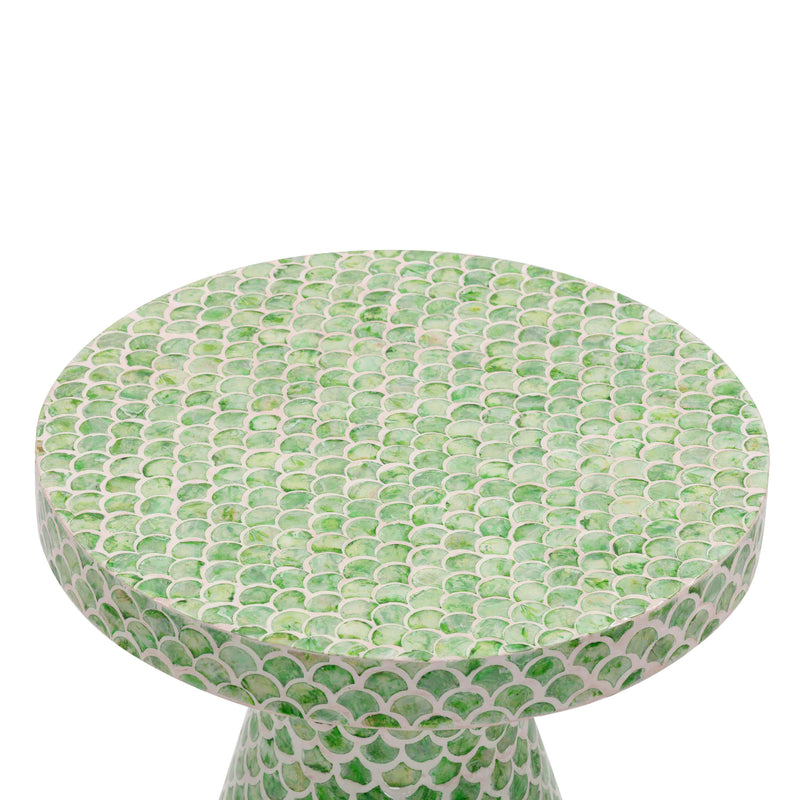 Halio Green Shell Side Table