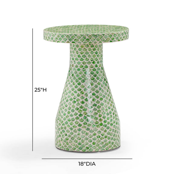 Halio Green Shell Side Table