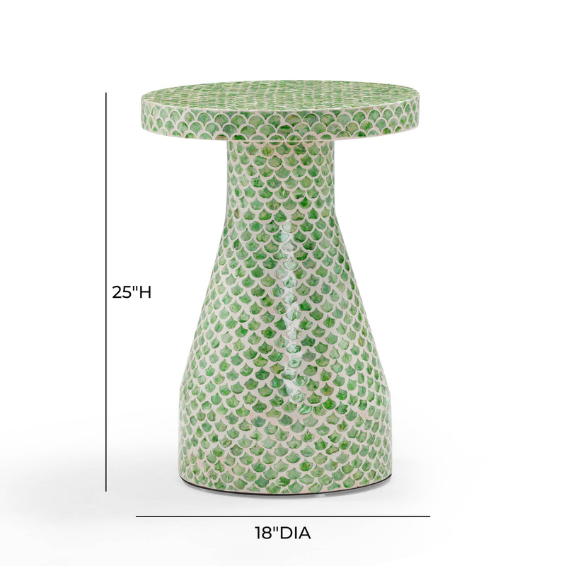 Halio Green Shell Side Table