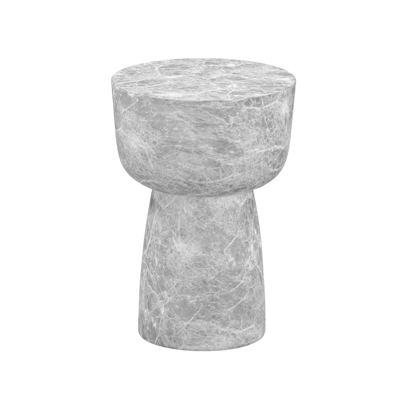 Charra Grey Faux Marble Indoor/Outdoor Side Table