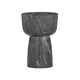 Charra Black Faux Marble Indoor/Outdoor Side Table