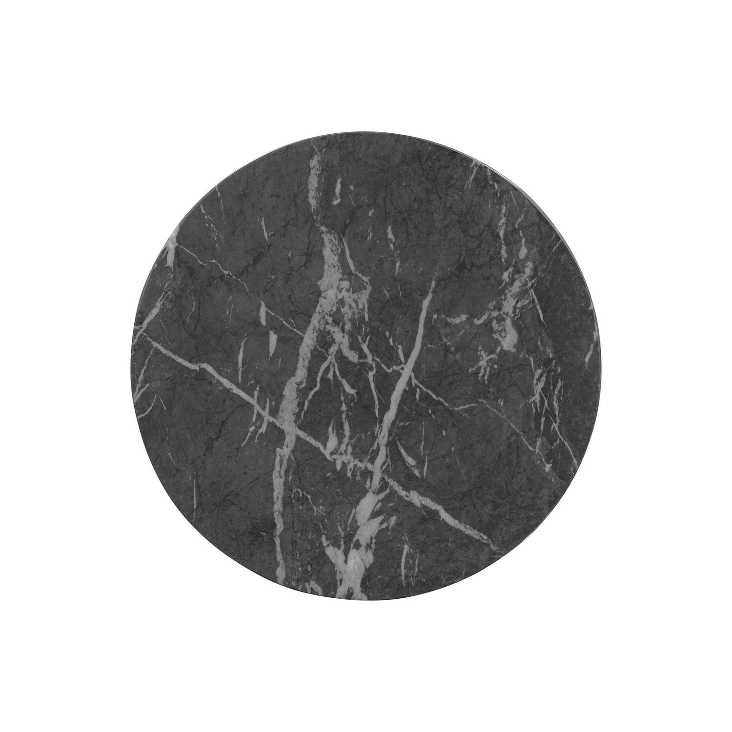 Charra Black Faux Marble Indoor/Outdoor Side Table