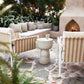 Charra Faux Travertine Indoor/Outdoor Side Table
