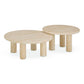 Amora Faux Travertine Indoor/Outdoor Nesting Accent Tables