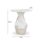 Esme Faux Marble Indoor/Outdoor Round Side Table