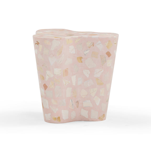 Slab Sunset Pink Terrazzo Indoor/Outdoor Side Table