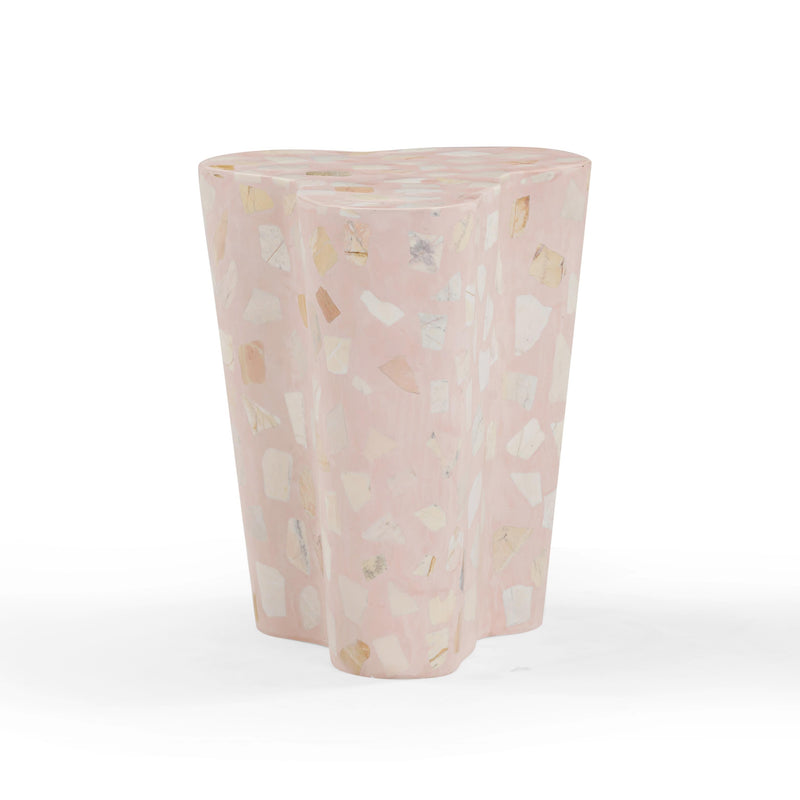 Slab Sunset Pink Terrazzo Indoor/Outdoor Side Table
