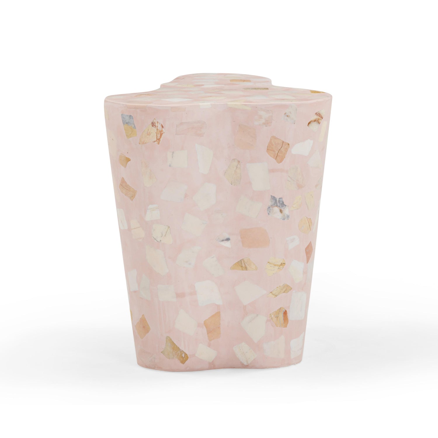 Slab Sunset Pink Terrazzo Indoor/Outdoor Side Table
