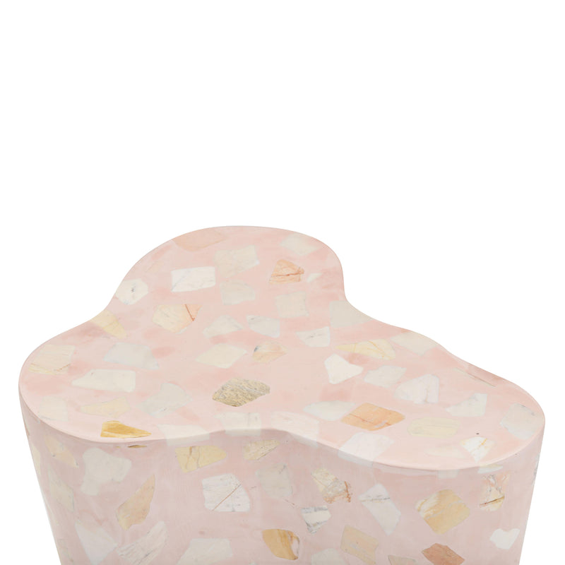 Slab Sunset Pink Terrazzo Indoor/Outdoor Side Table