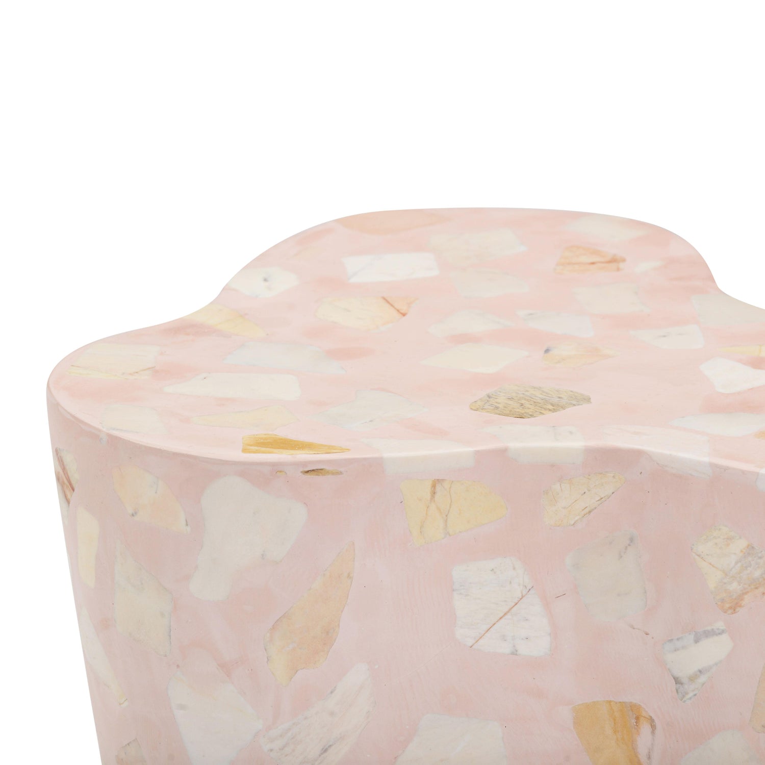 Slab Sunset Pink Terrazzo Indoor/Outdoor Side Table