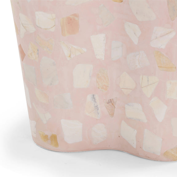 Slab Sunset Pink Terrazzo Indoor/Outdoor Side Table