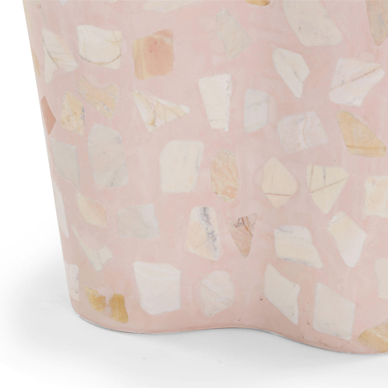 Slab Sunset Pink Terrazzo Indoor/Outdoor Side Table