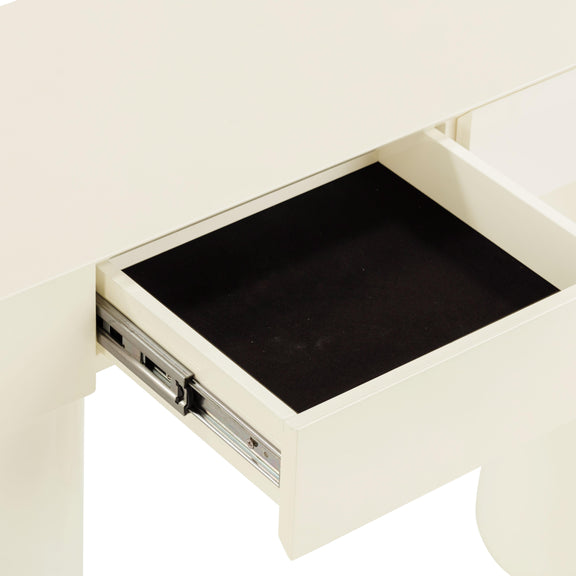 Mira Cream High Gloss Console Table