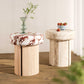 Sheila Travertine Textured Concrete Side Table