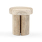 Sheila Travertine Textured Concrete Side Table