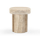 Sheila Travertine Textured Concrete Side Table