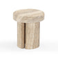 Sheila Travertine Textured Concrete Side Table