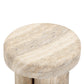 Sheila Travertine Textured Concrete Side Table