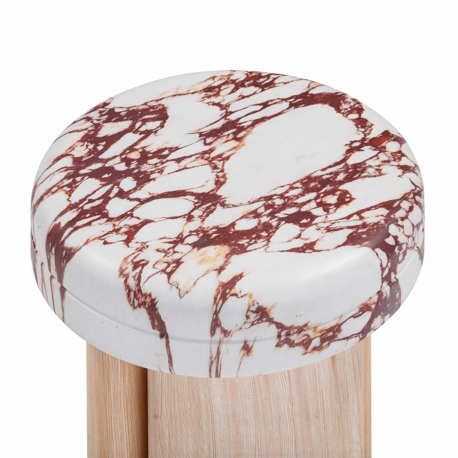 Sheila Wood and Breccia Capraia Textured Concrete Side Table