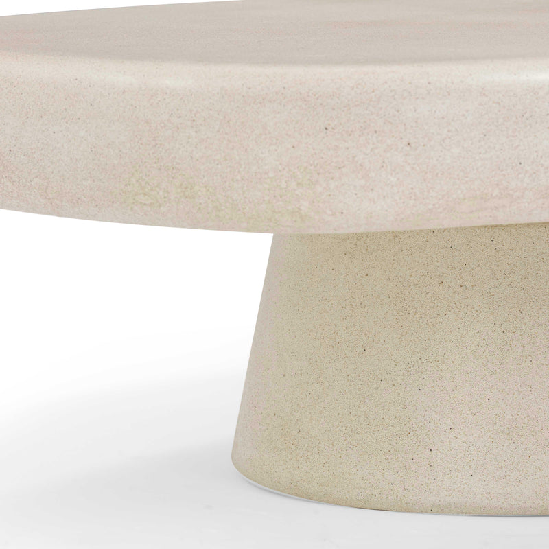 Darial Sandstone Indoor/Outdoor Coffee Table