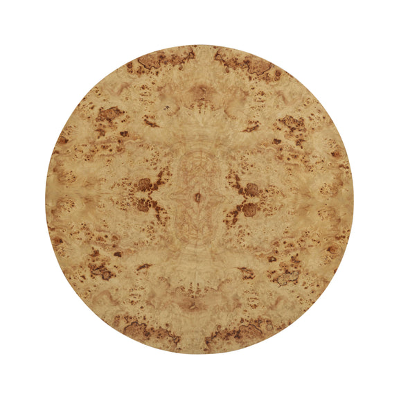 Fig 36" Natural Burl Drum Round Coffee Table