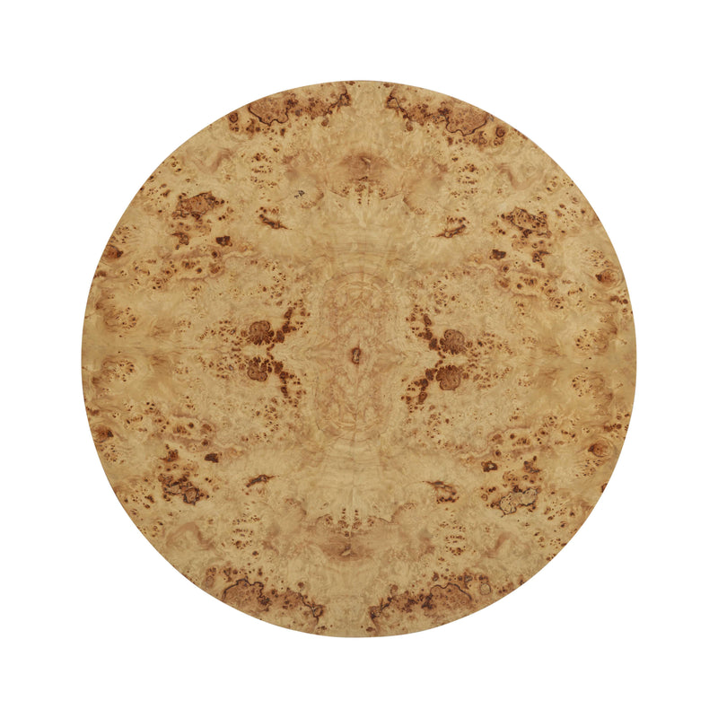 Fig 36" Natural Burl Drum Round Coffee Table